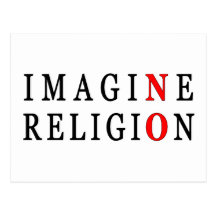 Stellen Sie sich keine Religion vor Postkarten