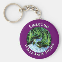 Stellen Sie sich Whirled Erbsen Keychain vor Schlüsselanhänger