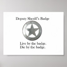 Stellvertreters des Polizeichefs Abzeichen-Plakat