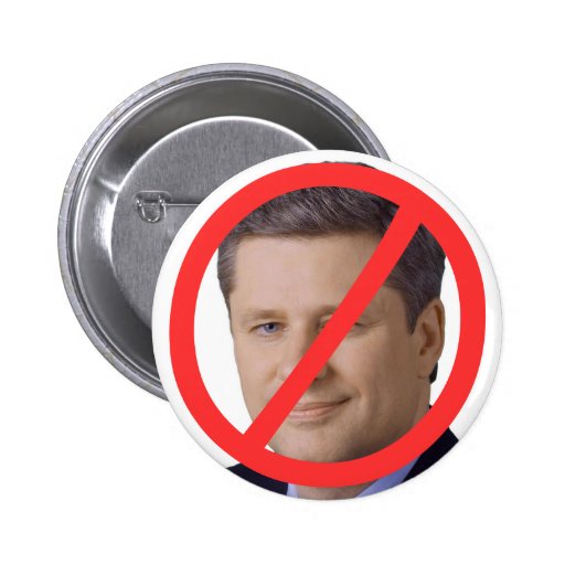 Stephen Harpers erhielt zu gehen Buttons