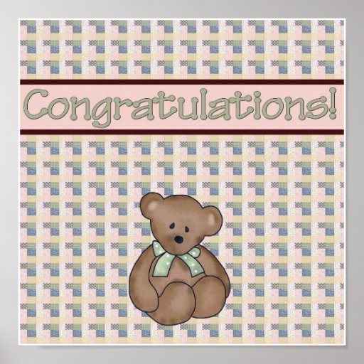 Steppdecken-Babyparty PLAKAT