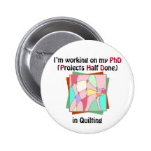 Steppender PhD Anstecknadelbuttons