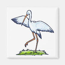Steppy Storch Kühlschrankmagnet