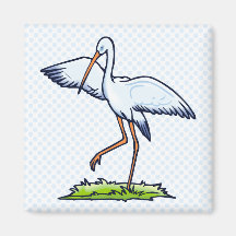 Steppy Storch Kühlschrankmagnet