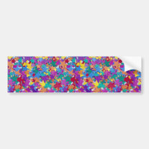 Stern Confetti in den verschiedenen Farben Autoaufkleber