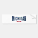 Stern-Entwurf Michigans drei Auto Sticker