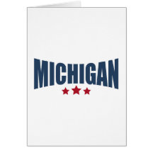 Stern-Entwurf Michigans drei Karte