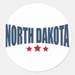 Stern-Entwurf North Dakota drei Stickers