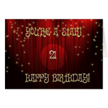 Stern-Geburtstag 21 Karten