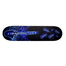 Stern sprengte blaues Skateboard der Gitarren-II Bedrucktes Skateboard