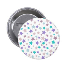 Sternchen-Vereinbarung - lila rosa und Blau auf We Anstecknadelbutton
