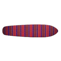 STERNE UND KREIS-ROT-SKATEBOARD PERSONALISIERTE DECKS