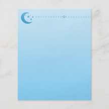 Sterne und Mond-Briefpapier Flyerdruck