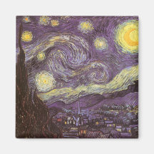 Sternenklare Nacht durch Vincent van Gogh Kühlschrankmagnet