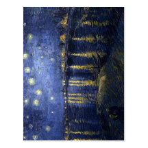 Sternenklare Nacht Vincent van Goghs über der Rhôn Postkarten