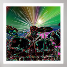 Sternexplosion-Trommel-Rocker-Plakat