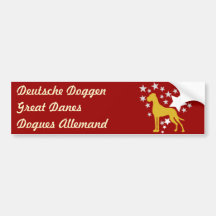 Sternschweif Dogge weiß Autosticker