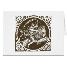 Sternzeichen Löwe zodiac leo lion Karte