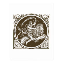 Sternzeichen Löwe zodiac leo lion Postkarte