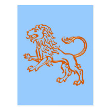 Sternzeichen Löwe zodiac sign Leo Postkarte