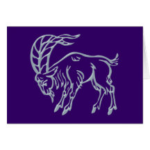 Sternzeichen Steinbock zodiac sign Capricorn Grußkarte