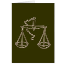 Sternzeichen Waage zodiac sign Libra Grußkarte