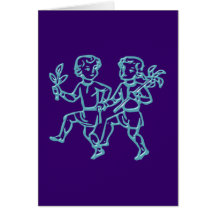 Sternzeichen Zwillinge zodiac sign Gemini Karte