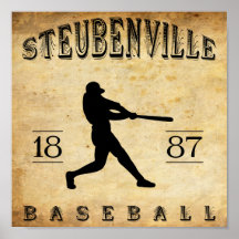 Steubenville Ohio Baseball 1887 Plakatdruck