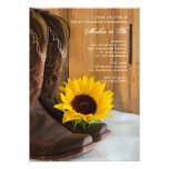 Stiefel und Sonnenblume-Land-Babyparty-Einladung