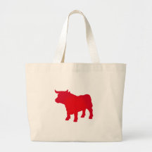 Stier sehen Rot Tragetasche