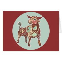 Stier/Stier-Symbol Karte