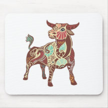 Stier/Stier-Symbol Mauspads