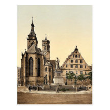 Stiftkirche, Stuttgart, Wurtemburg, Deutschland se Postkarte