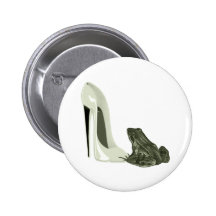 Stilett-Schuh-und Frosch-Kunst-Geschenke Anstecknadelbuttons