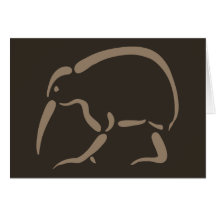 Stilisierte Kiwi Grußkarte