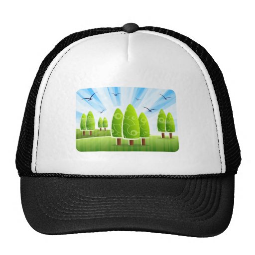 Stilisierte Landschaft Baseball Cap