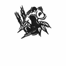 Stilisierter Panda gesticktes Polo