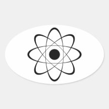 Stilisiertes Atom-Symbol Sticker