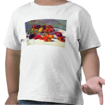Stillleben mit tropischen Früchten durch Pierre Re T-shirts