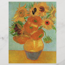 Stillleben - Vase mit zwölf Sonnenblumen, Van Gogh Bedruckte Flyer