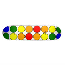 Stilvolle Geschenke für Mädchen: Regenbogen-Tupfen Personalisiertes Skateboard