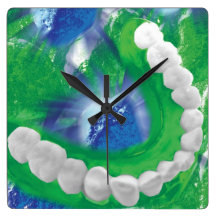 Stilvolle zahnmedizinische Kunst-Wanduhr