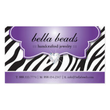 Stilvolle Zebra-Druck-Visitenkarten