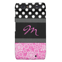 Stilvoller Girly Fall Monogramm-Motorolas Razr Motorola Droid RAZR Hüllen