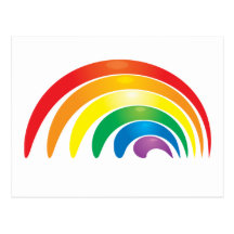 Stilvoller Regenbogen Postkarte