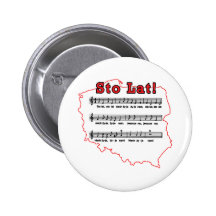 Sto Lat! Lied-polnische Karte Button