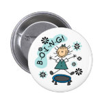 Stock-Mädchen auf Trampoline Button