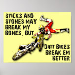 Stöcke und Stein-Schmutz-Fahrradmotocross-lustiges