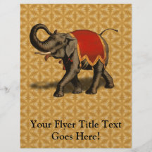 Stoff des indischen Elefant-w/Red Flyerdesign