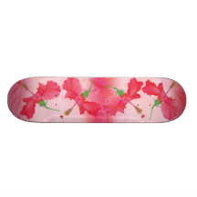 "stolpernHibiskus" SKATEBOARD-PLATTFORM Bedruckte Skateboarddecks